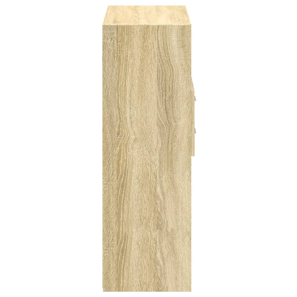 Buffet haut chêne sonoma 80x42,5x124 cm bois d'ingénierie - XIOS