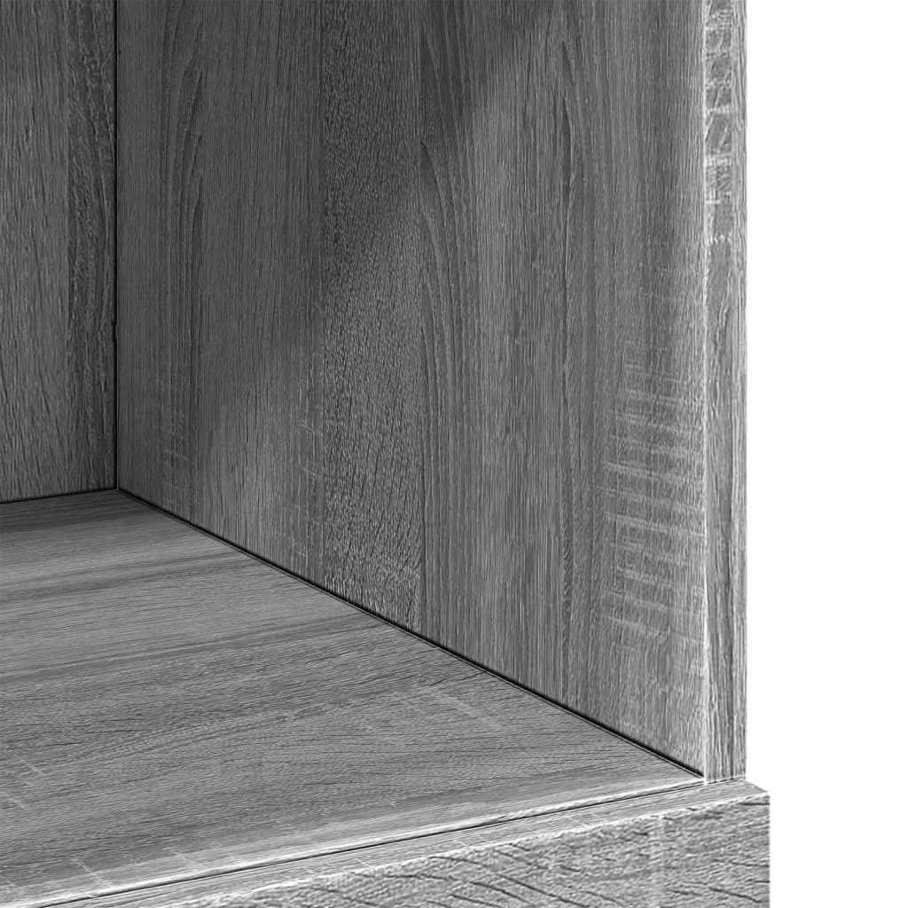 Buffet haut sonoma gris 80x42,5x124 cm bois d'ingénierie - XIOS