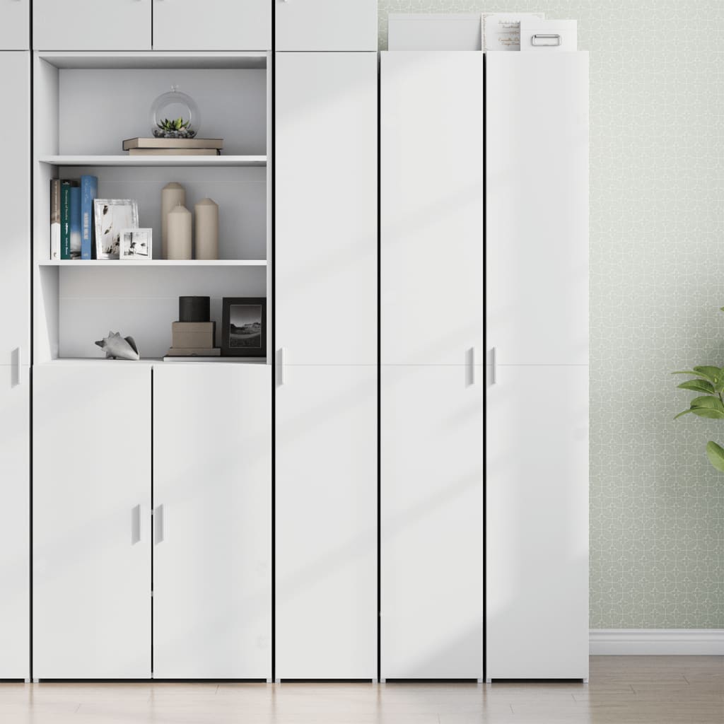 Buffet haut blanc 30x42,5x185 cm bois d'ingénierie - XIOS