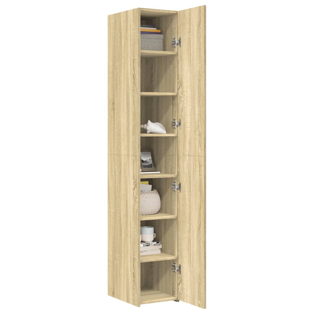 Buffet haut chêne sonoma 30x42,5x185 cm bois d'ingénierie - XIOS