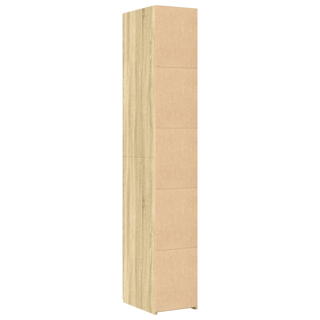 Buffet haut chêne sonoma 30x42,5x185 cm bois d'ingénierie - XIOS