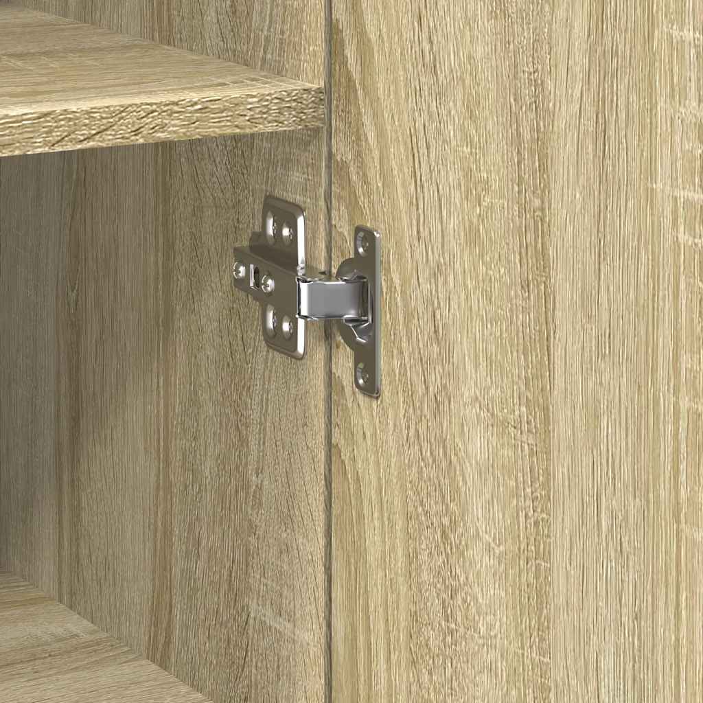 Buffet haut chêne sonoma 30x42,5x185 cm bois d'ingénierie - XIOS
