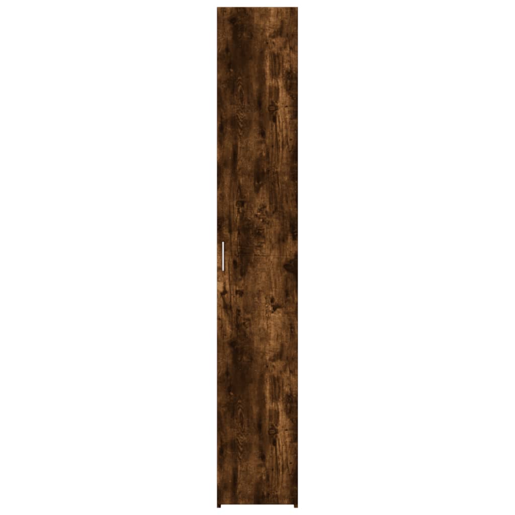 Buffet haut chêne fumé 30x42,5x185 cm bois d'ingénierie - XIOS