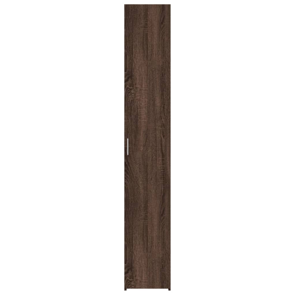 Buffet haut chêne marron 30x42,5x185 cm bois d'ingénierie - XIOS
