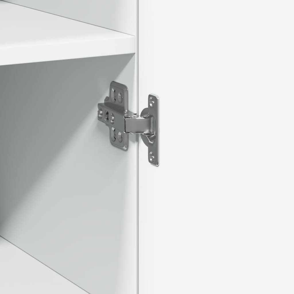 Buffet haut blanc 40x42,5x185 cm bois d'ingénierie - XIOS