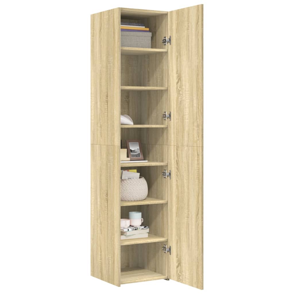 Buffet haut chêne sonoma 40x42,5x185 cm bois d'ingénierie - XIOS