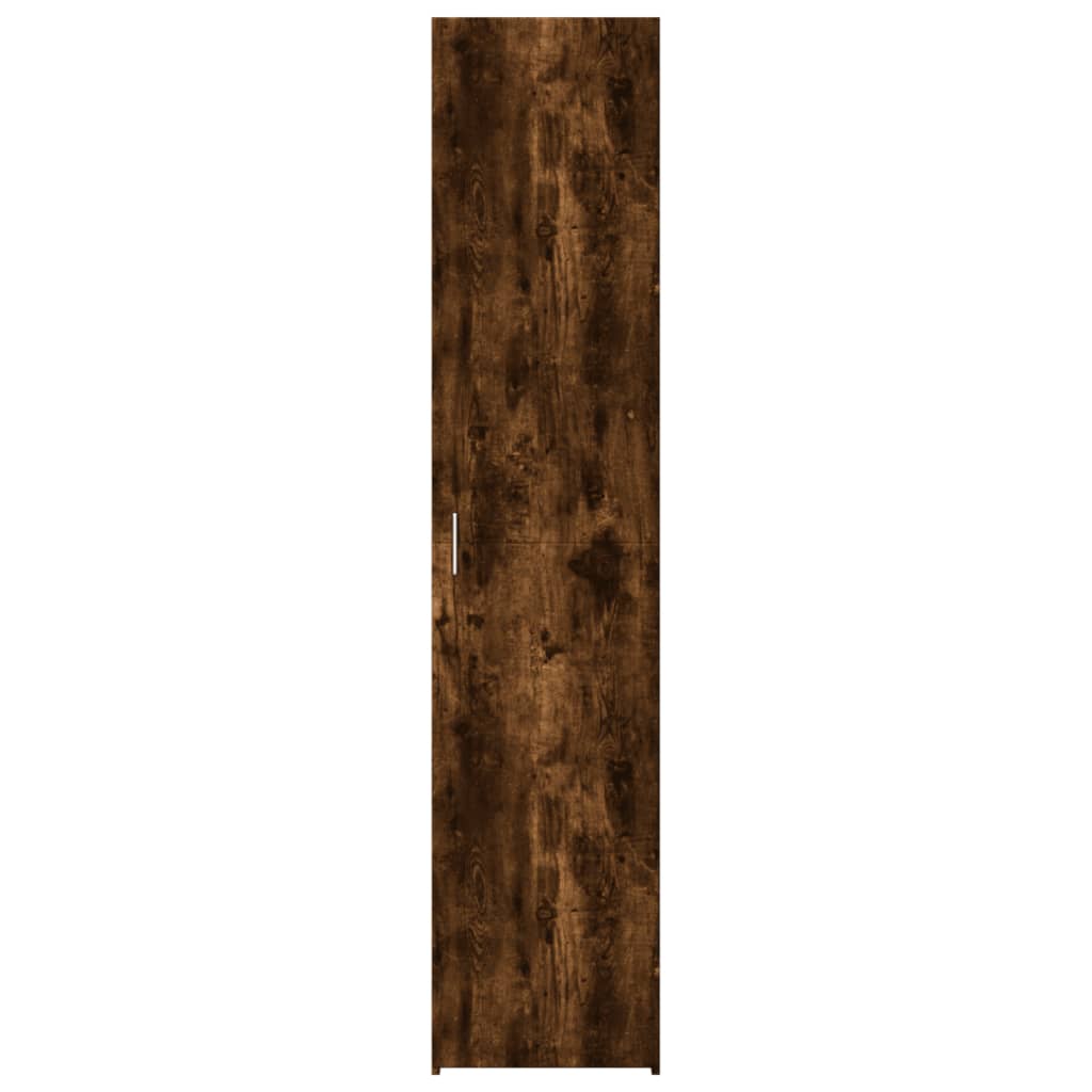 Buffet haut chêne fumé 40x42,5x185 cm bois d'ingénierie - XIOS