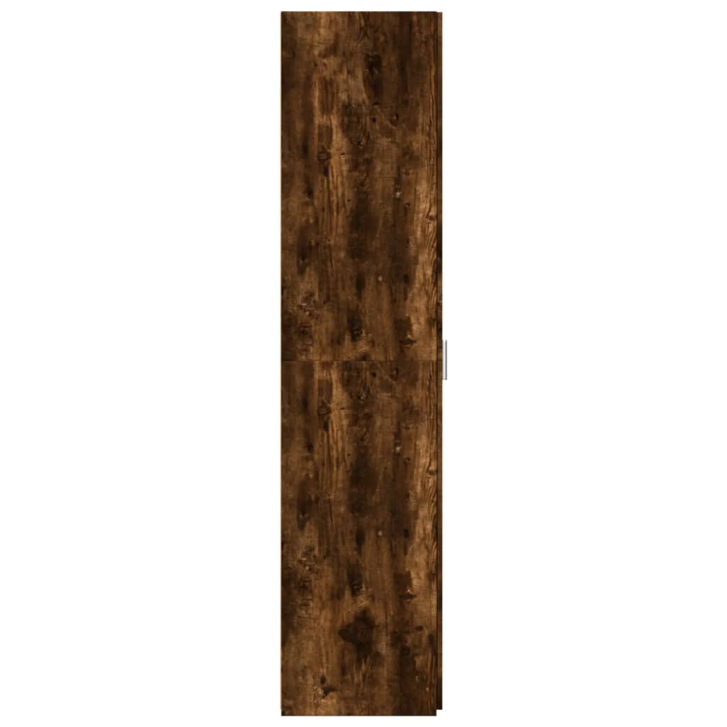 Buffet haut chêne fumé 40x42,5x185 cm bois d'ingénierie - XIOS