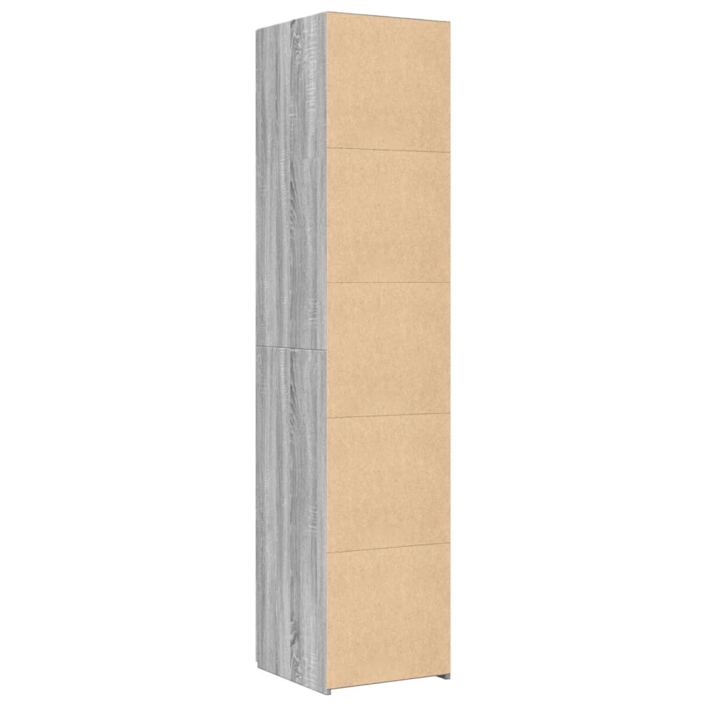 Buffet haut sonoma gris 40x42,5x185 cm bois d'ingénierie - XIOS