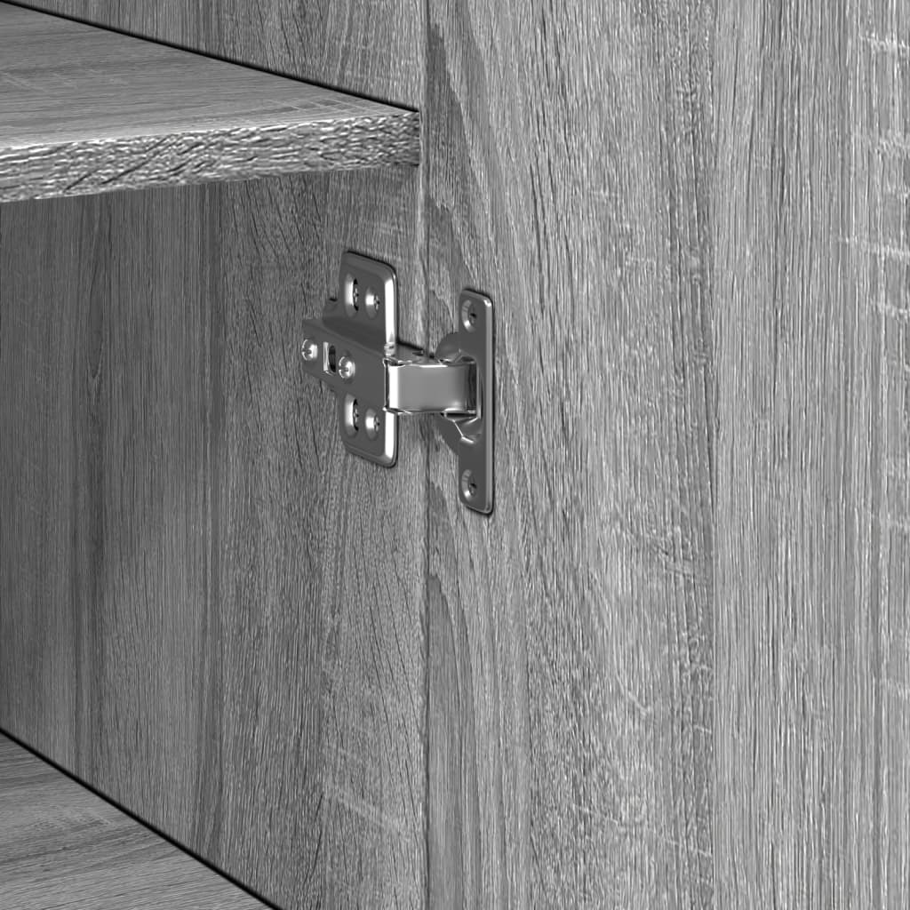 Buffet haut sonoma gris 40x42,5x185 cm bois d'ingénierie - XIOS