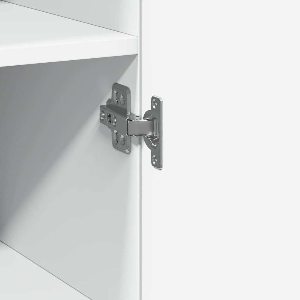 Buffet haut blanc 45x42,5x185 cm bois d'ingénierie - XIOS