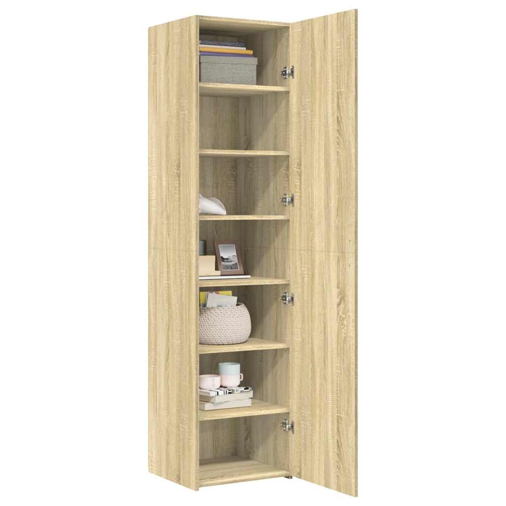 Buffet haut chêne sonoma 45x42,5x185 cm bois d'ingénierie