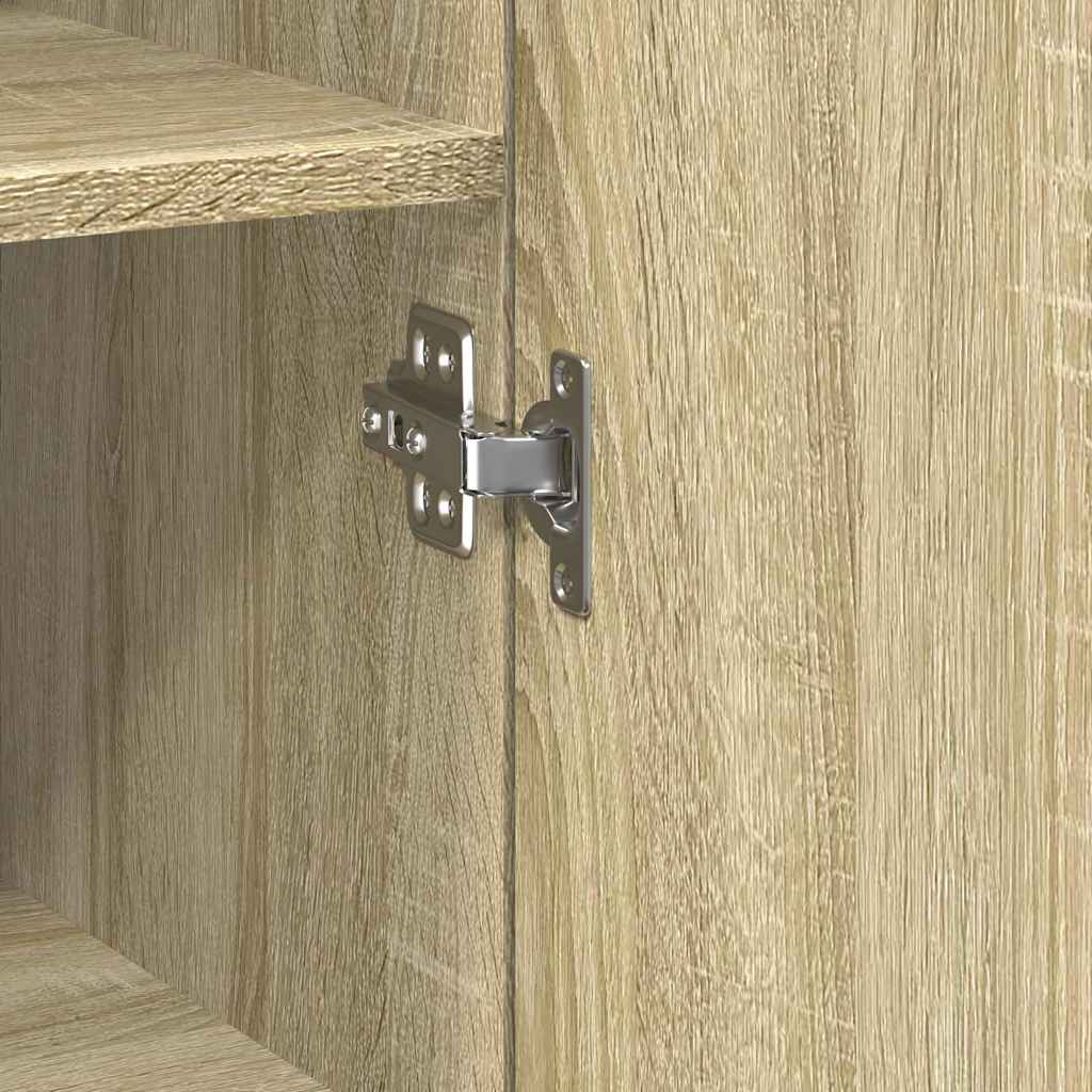 Buffet haut chêne sonoma 45x42,5x185 cm bois d'ingénierie - XIOS