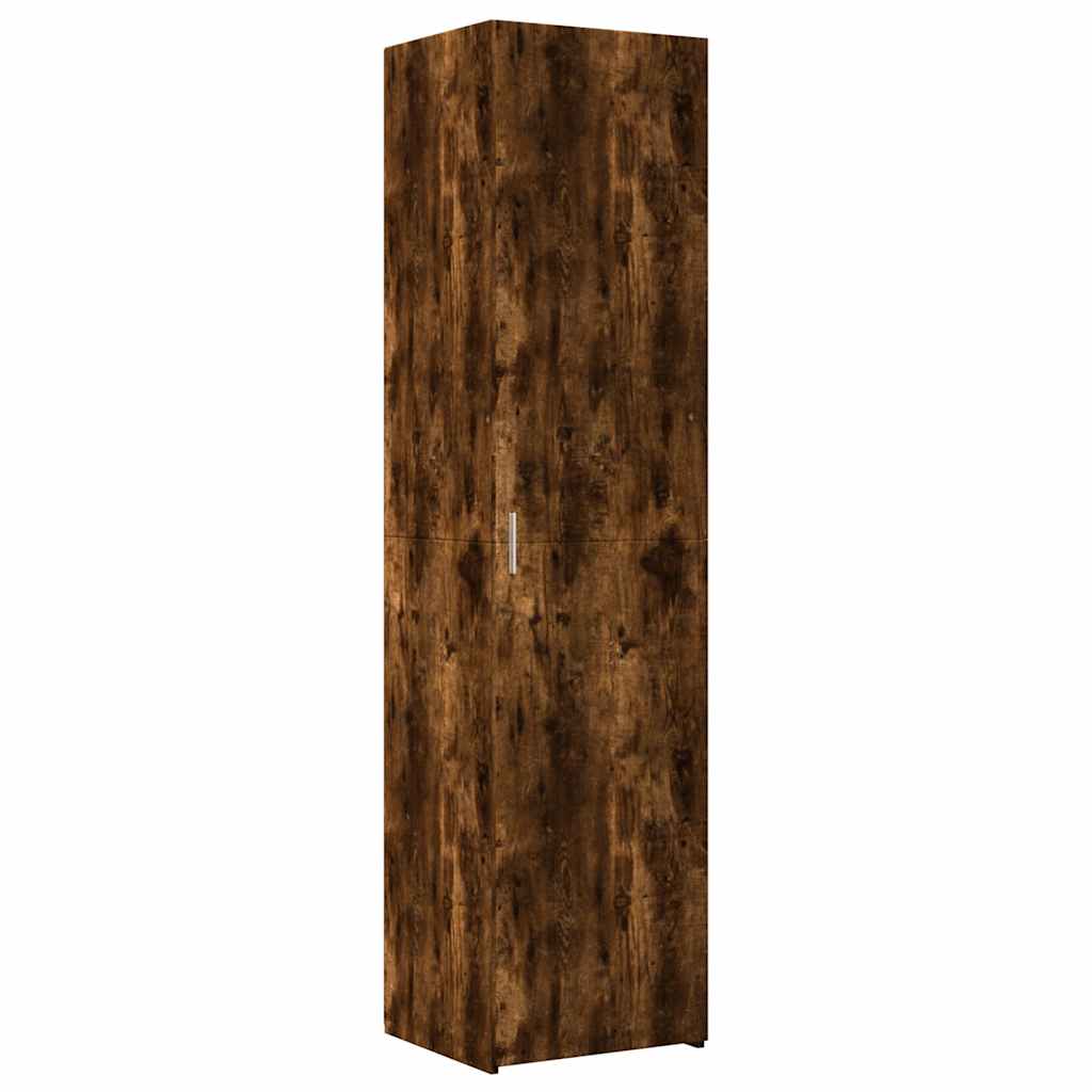 Buffet haut chêne fumé 45x42,5x185 cm bois d'ingénierie - XIOS