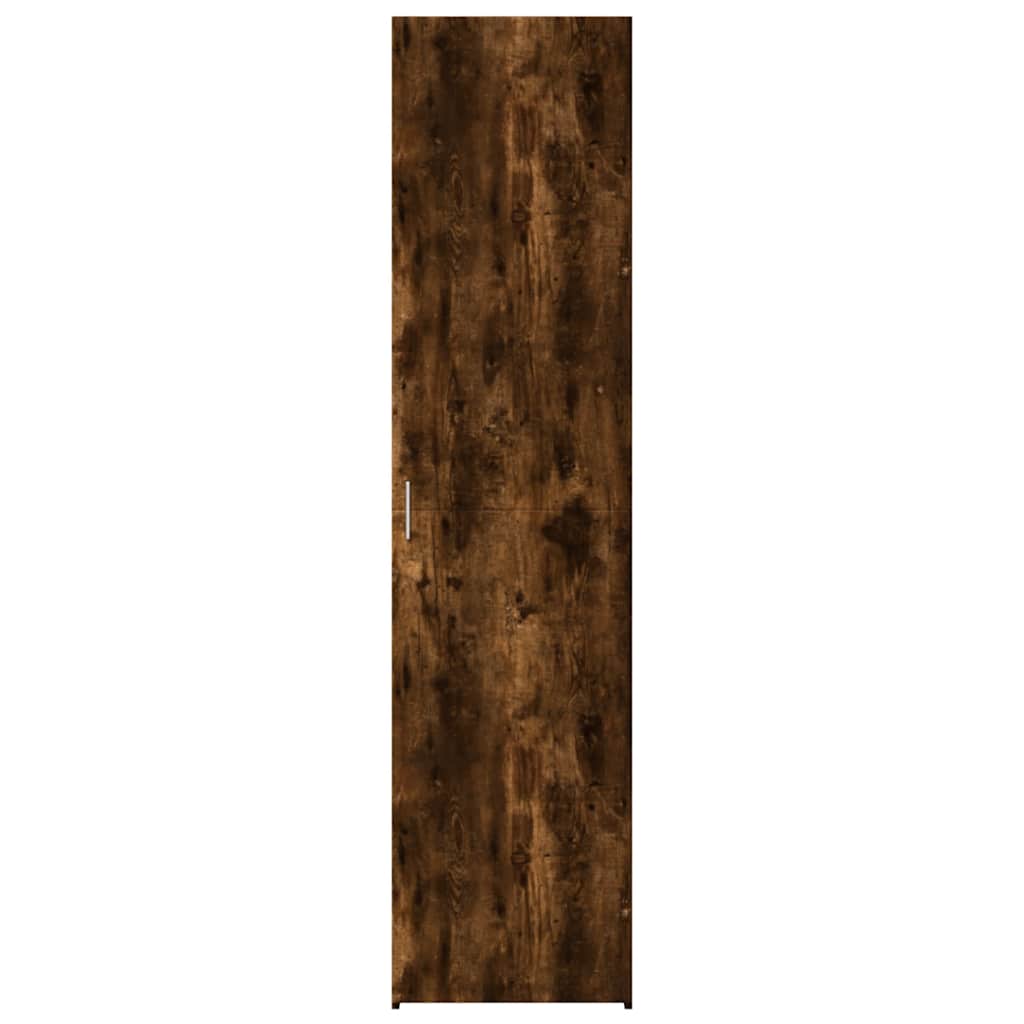 Buffet haut chêne fumé 45x42,5x185 cm bois d'ingénierie