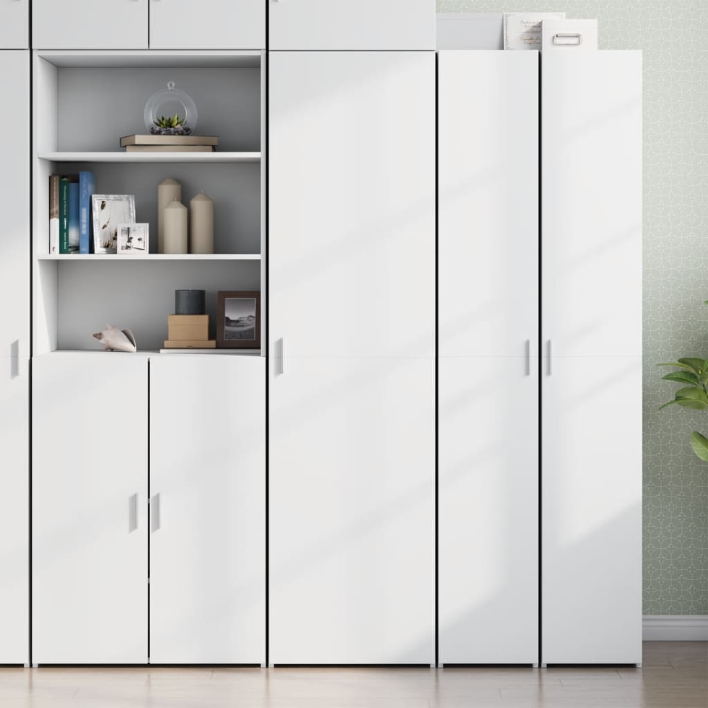 Buffet haut blanc 50x42,5x185 cm bois d'ingénierie - XIOS