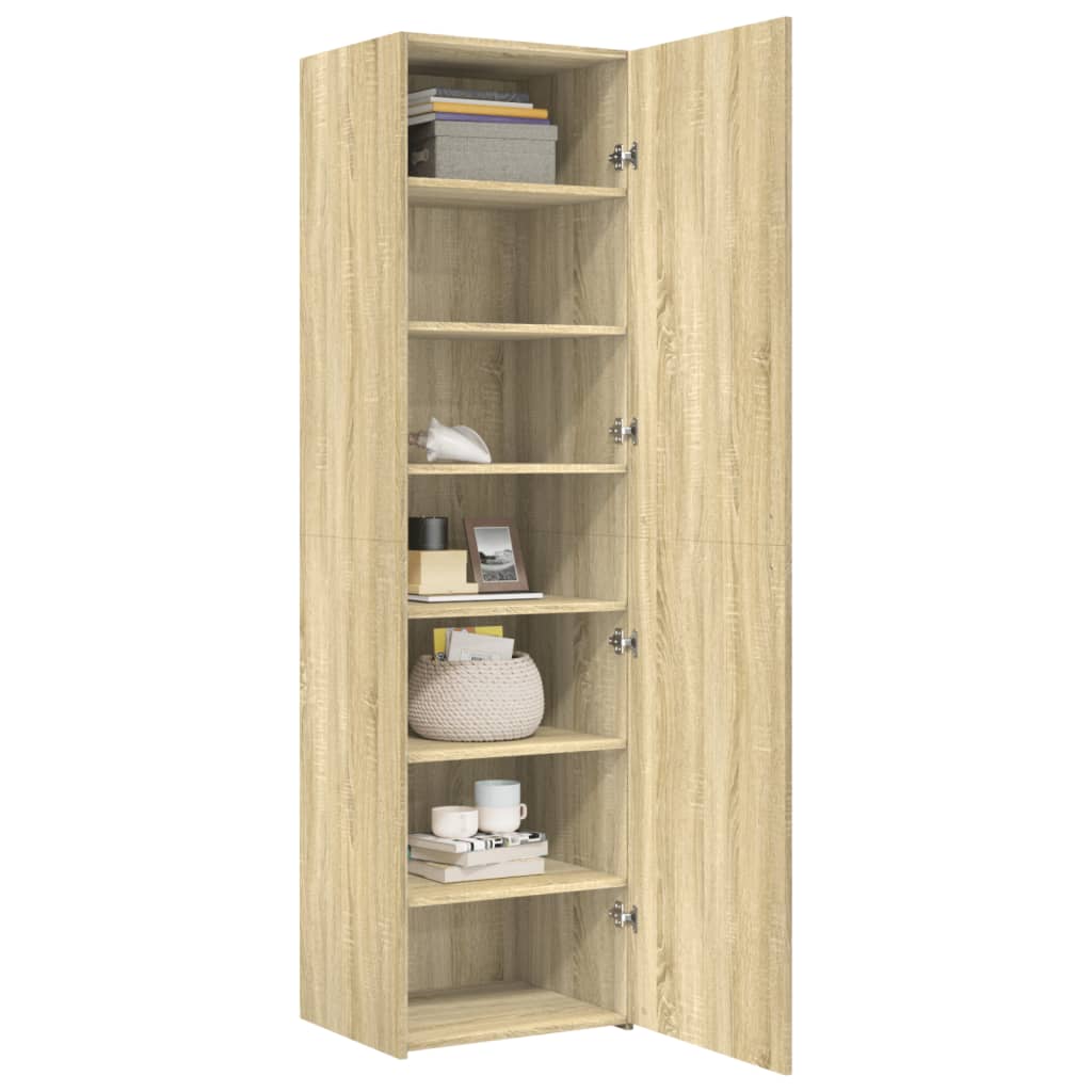 Buffet haut chêne sonoma 50x42,5x185 cm bois d'ingénierie - XIOS
