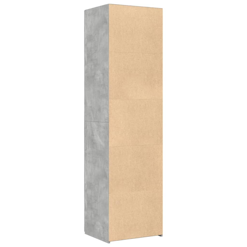 Buffet haut gris béton 50x42,5x185 cm bois d'ingénierie - XIOS