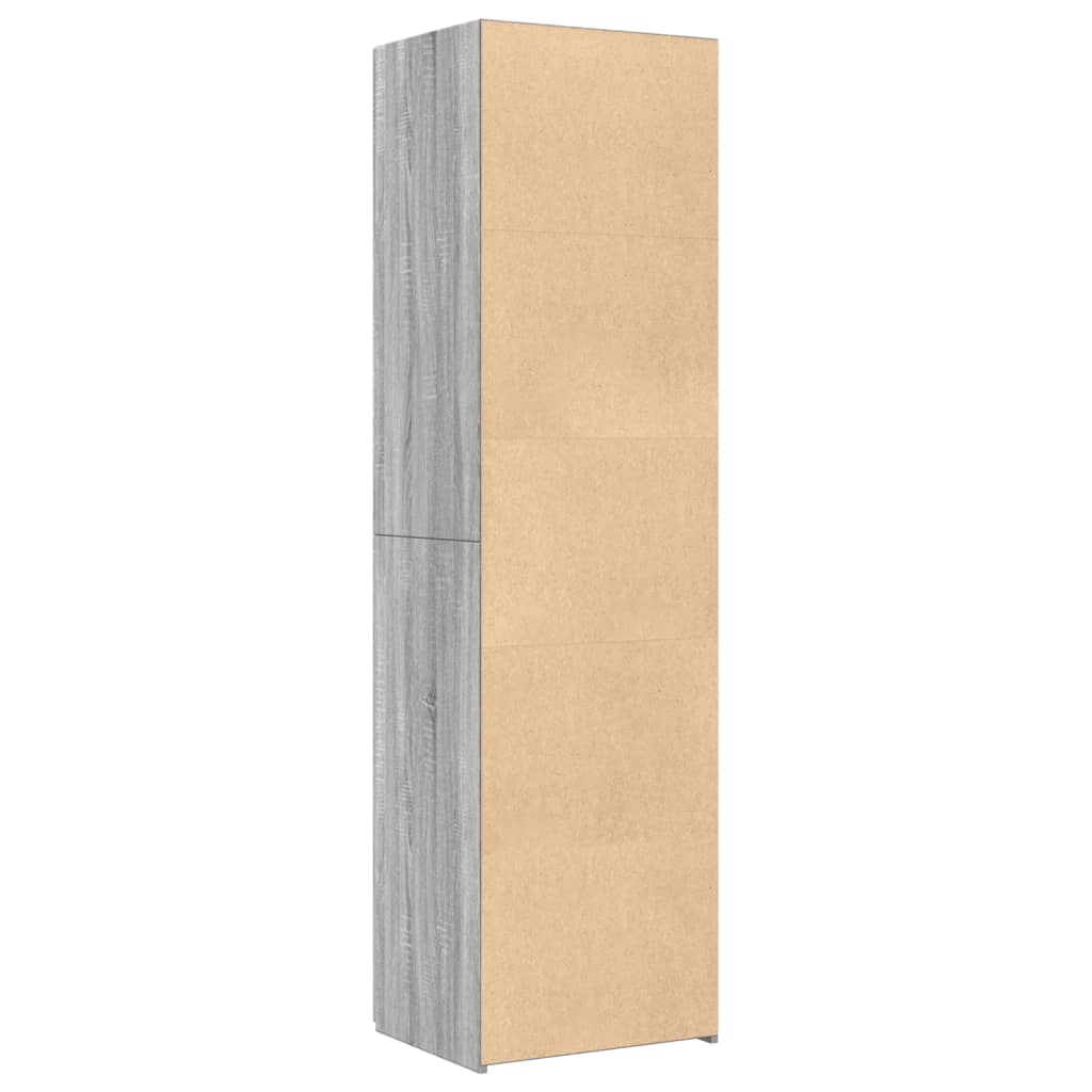 Buffet haut sonoma gris 50x42,5x185 cm bois d'ingénierie - XIOS