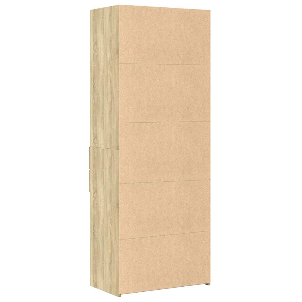 Buffet haut chêne sonoma 70x42,5x185 cm bois d'ingénierie - XIOS