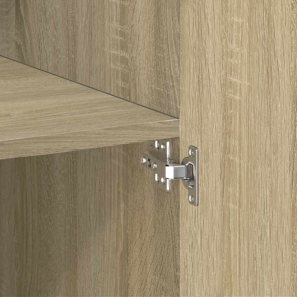 Buffet haut chêne sonoma 70x42,5x185 cm bois d'ingénierie