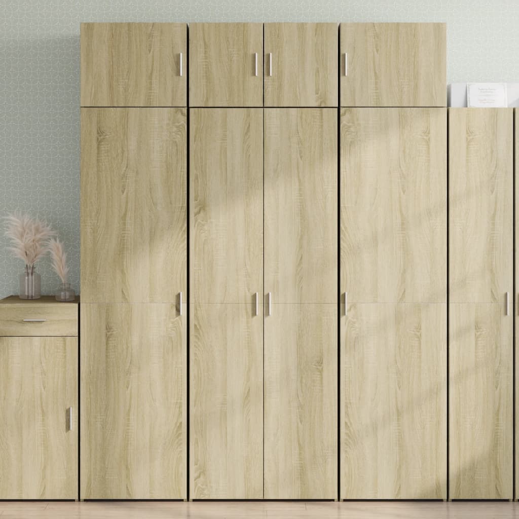 Buffet haut chêne sonoma 70x42,5x185 cm bois d'ingénierie - XIOS