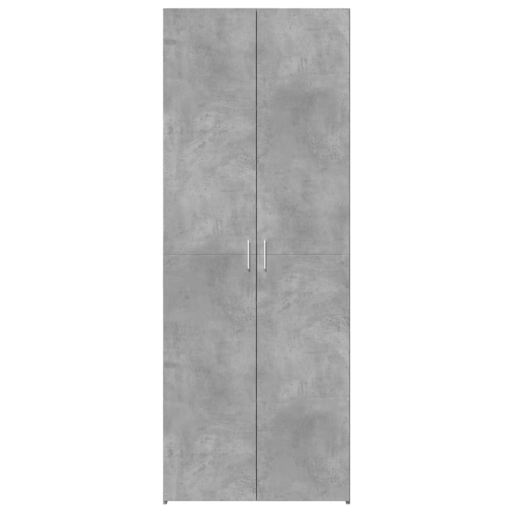Buffet haut gris béton 70x42,5x185 cm bois d'ingénierie - XIOS