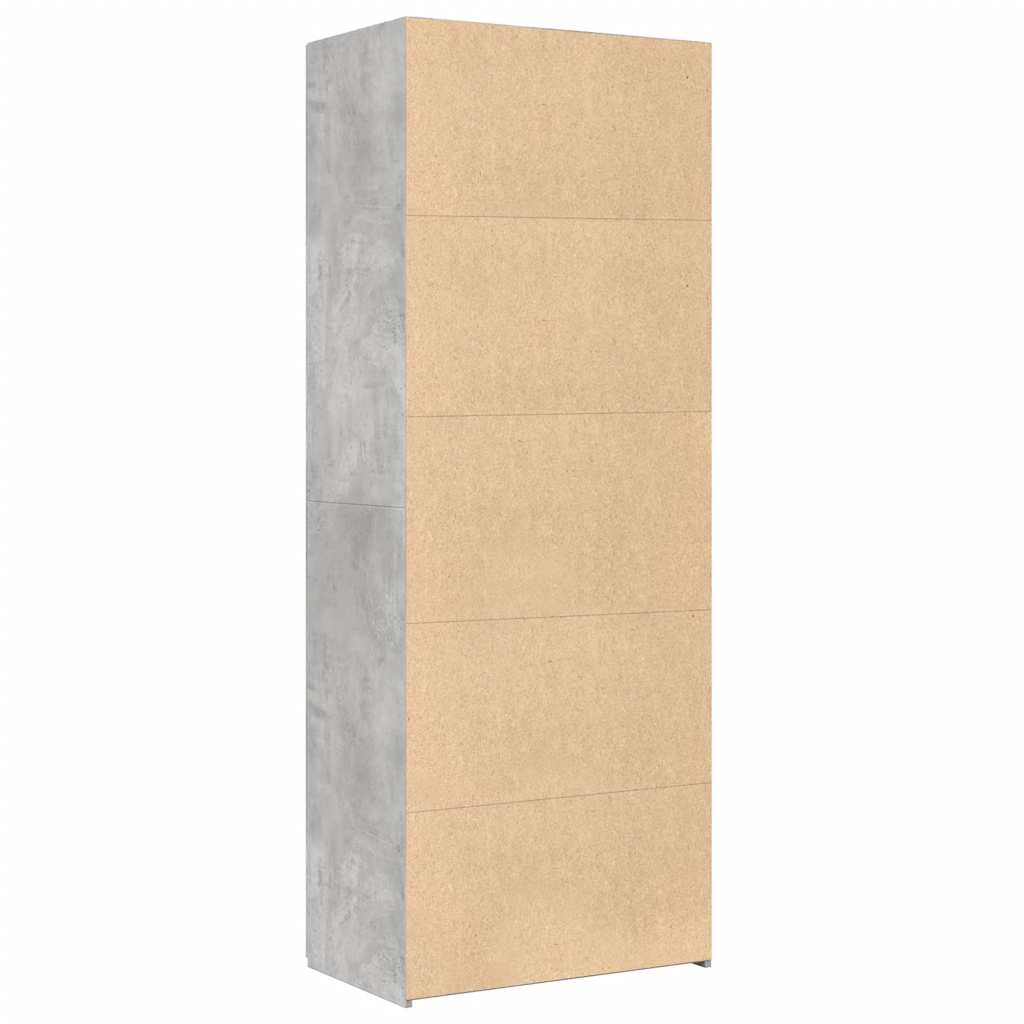 Buffet haut gris béton 70x42,5x185 cm bois d'ingénierie - XIOS