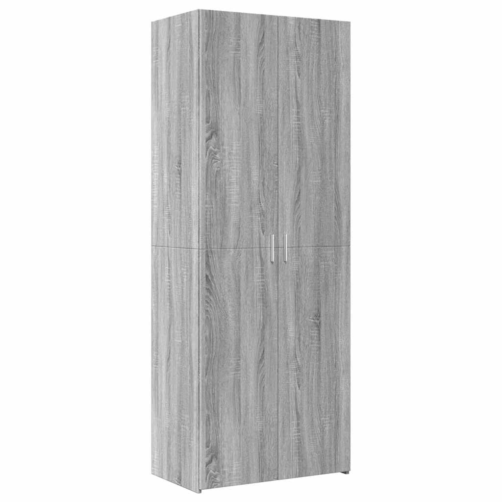 Buffet haut sonoma gris 70x42,5x185 cm bois d'ingénierie - XIOS