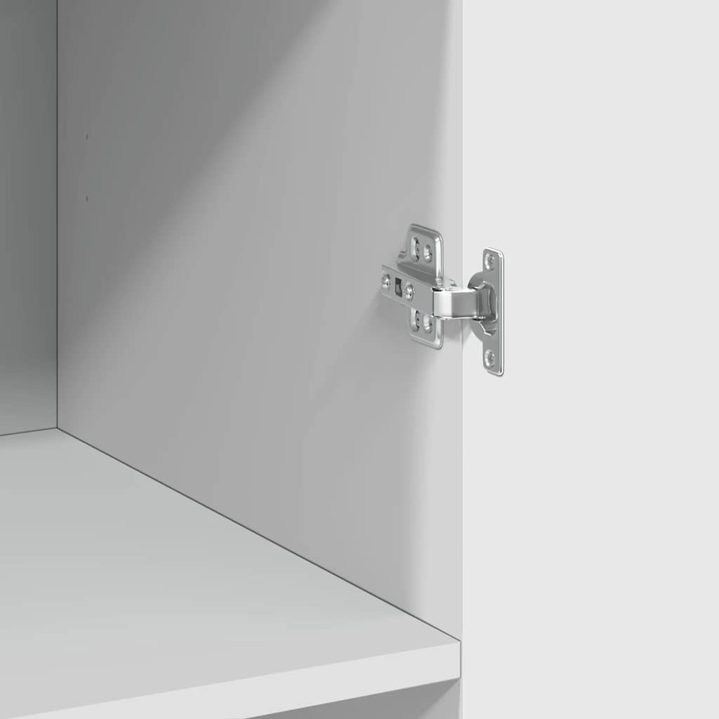 Buffet haut blanc 70x42,5x185 cm bois d'ingénierie - XIOS