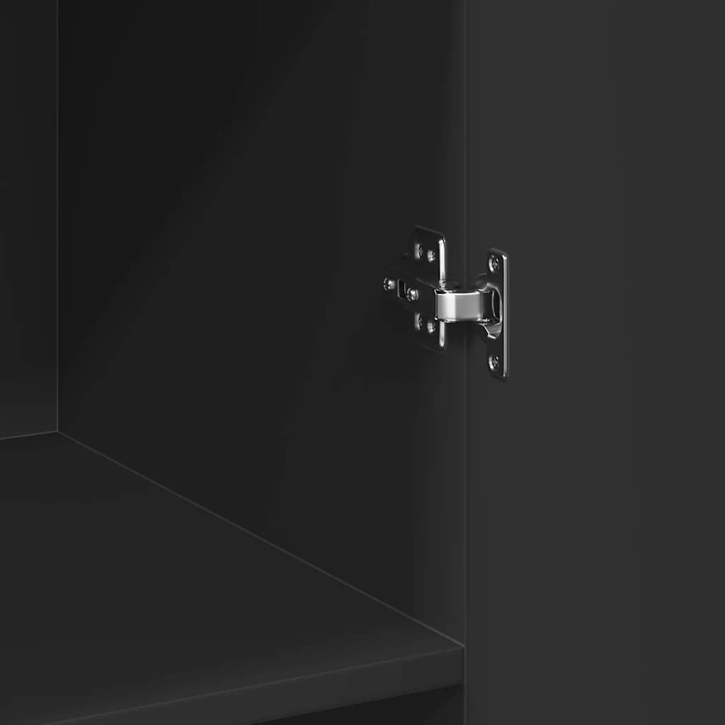 Buffet haut noir 70x42,5x185 cm bois d'ingénierie - XIOS