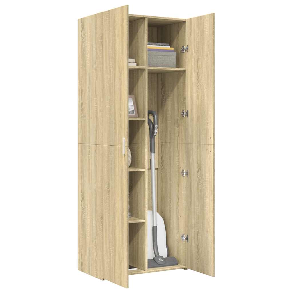 Buffet haut chêne sonoma 70x42,5x185 cm bois d'ingénierie - XIOS