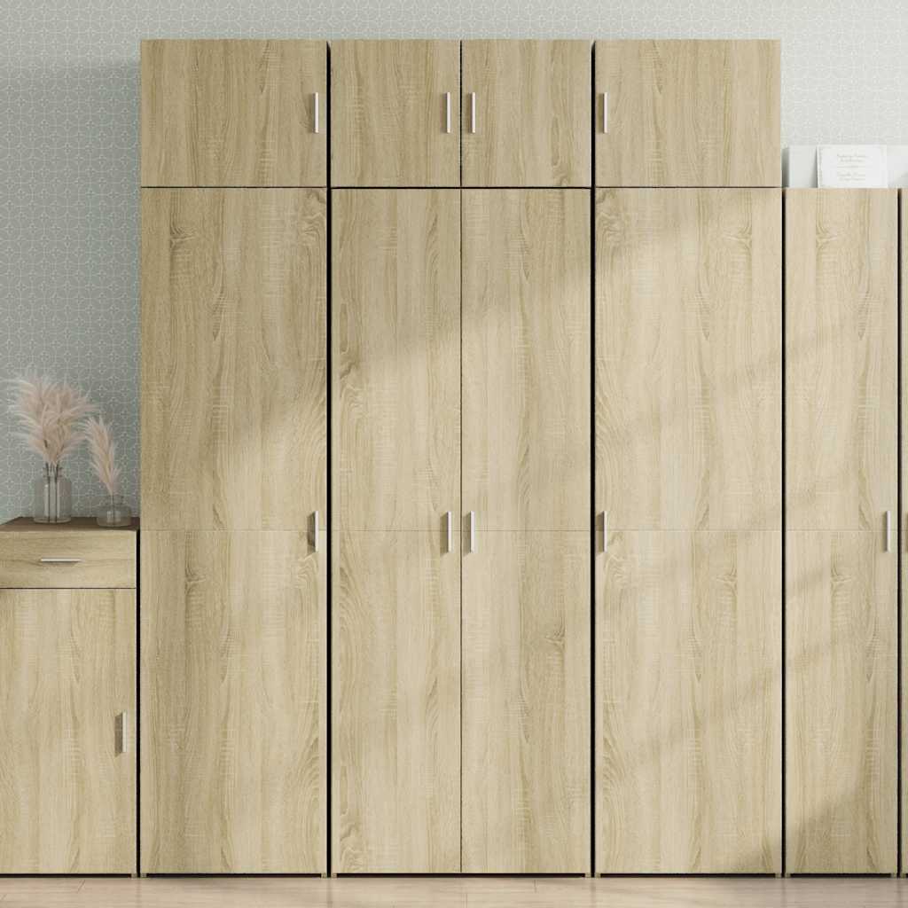 Buffet haut chêne sonoma 70x42,5x185 cm bois d'ingénierie - XIOS