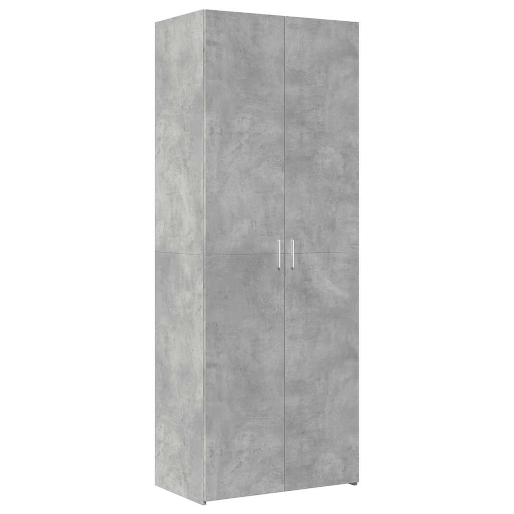 Buffet haut gris béton 70x42,5x185 cm bois d'ingénierie - XIOS