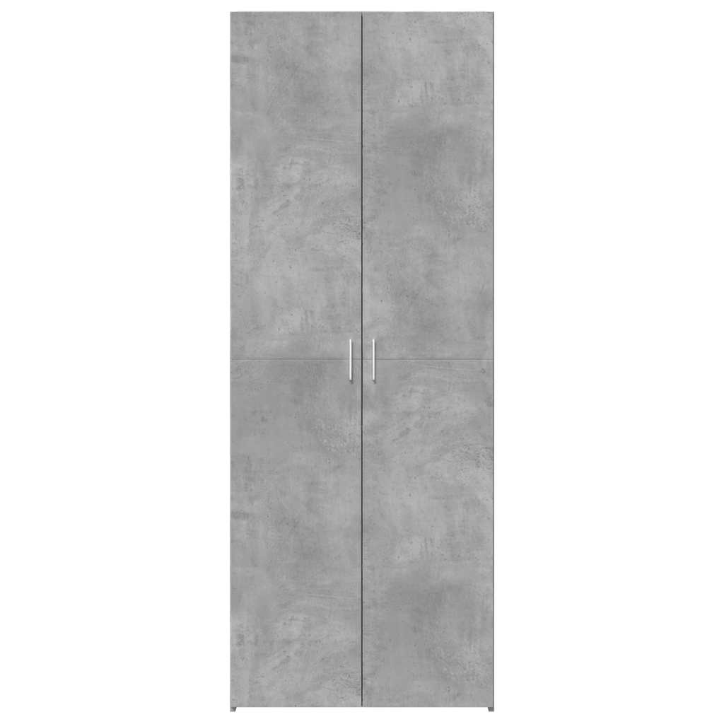Buffet haut gris béton 70x42,5x185 cm bois d'ingénierie - XIOS