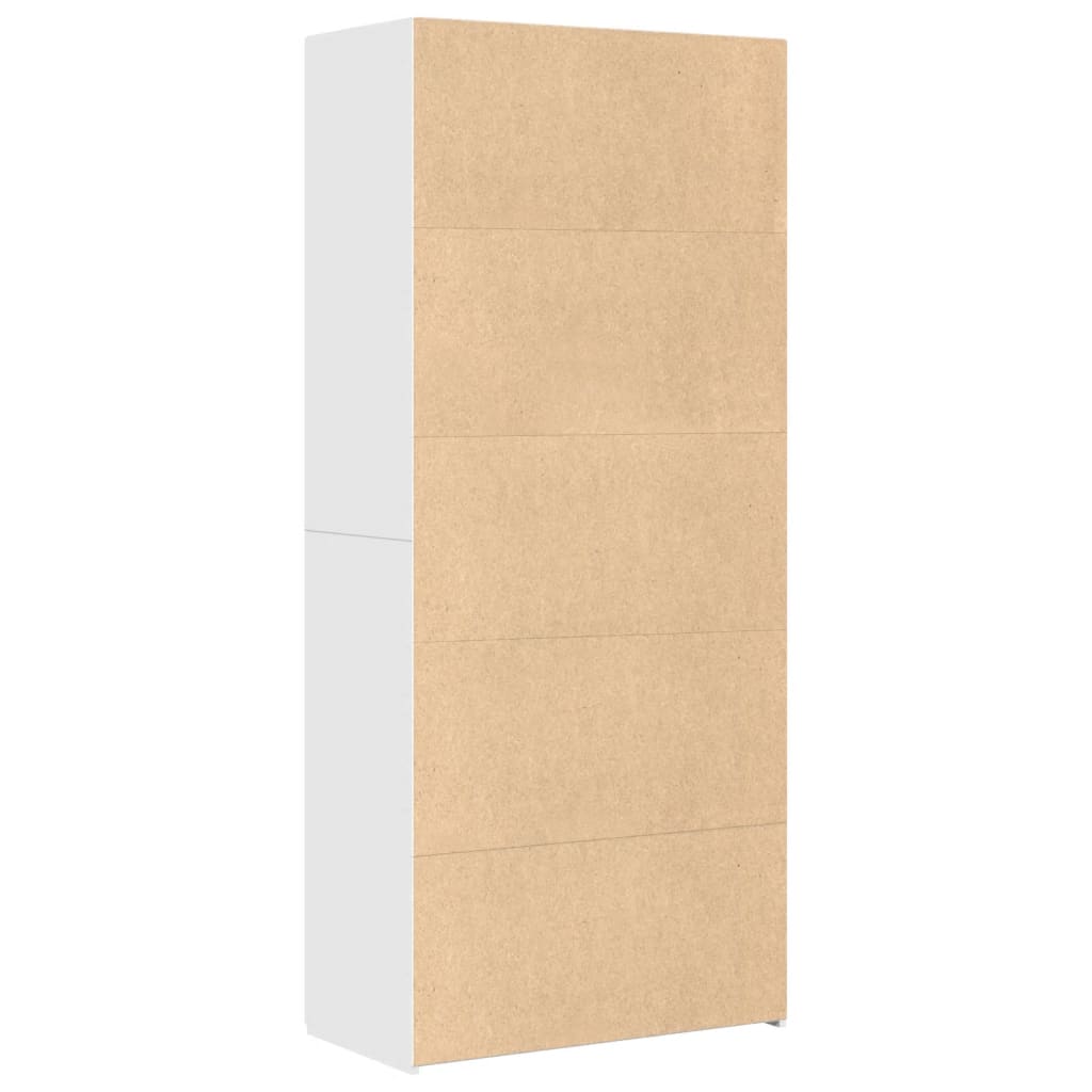 Buffet haut blanc 80x42,5x185 cm bois d'ingénierie - XIOS