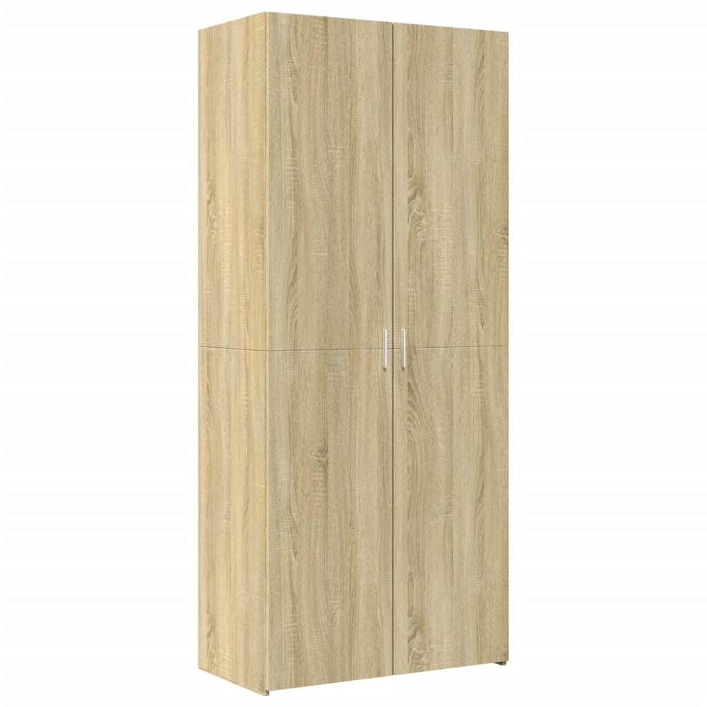 Buffet haut chêne sonoma 80x42,5x185 cm bois d'ingénierie - XIOS