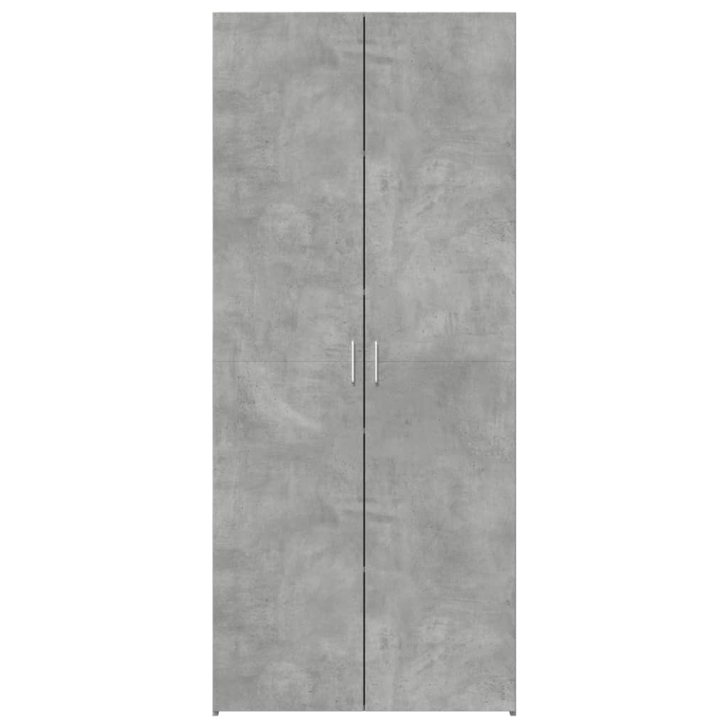 Buffet haut gris béton 80x42,5x185 cm bois d'ingénierie - XIOS