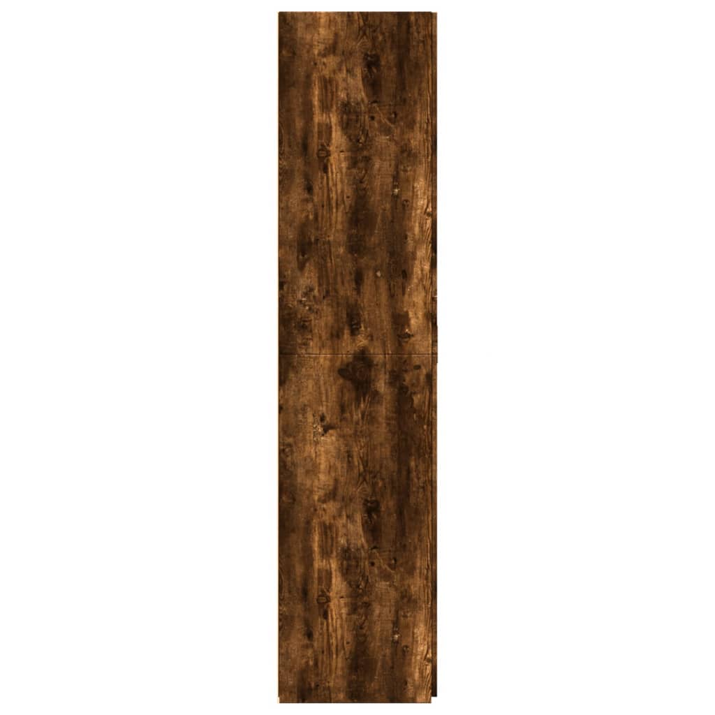 Buffet haut chêne fumé 80x42,5x185 cm bois d'ingénierie - XIOS