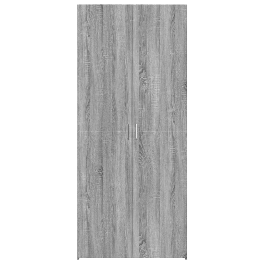 Buffet haut sonoma gris 80x42,5x185 cm bois d'ingénierie - XIOS
