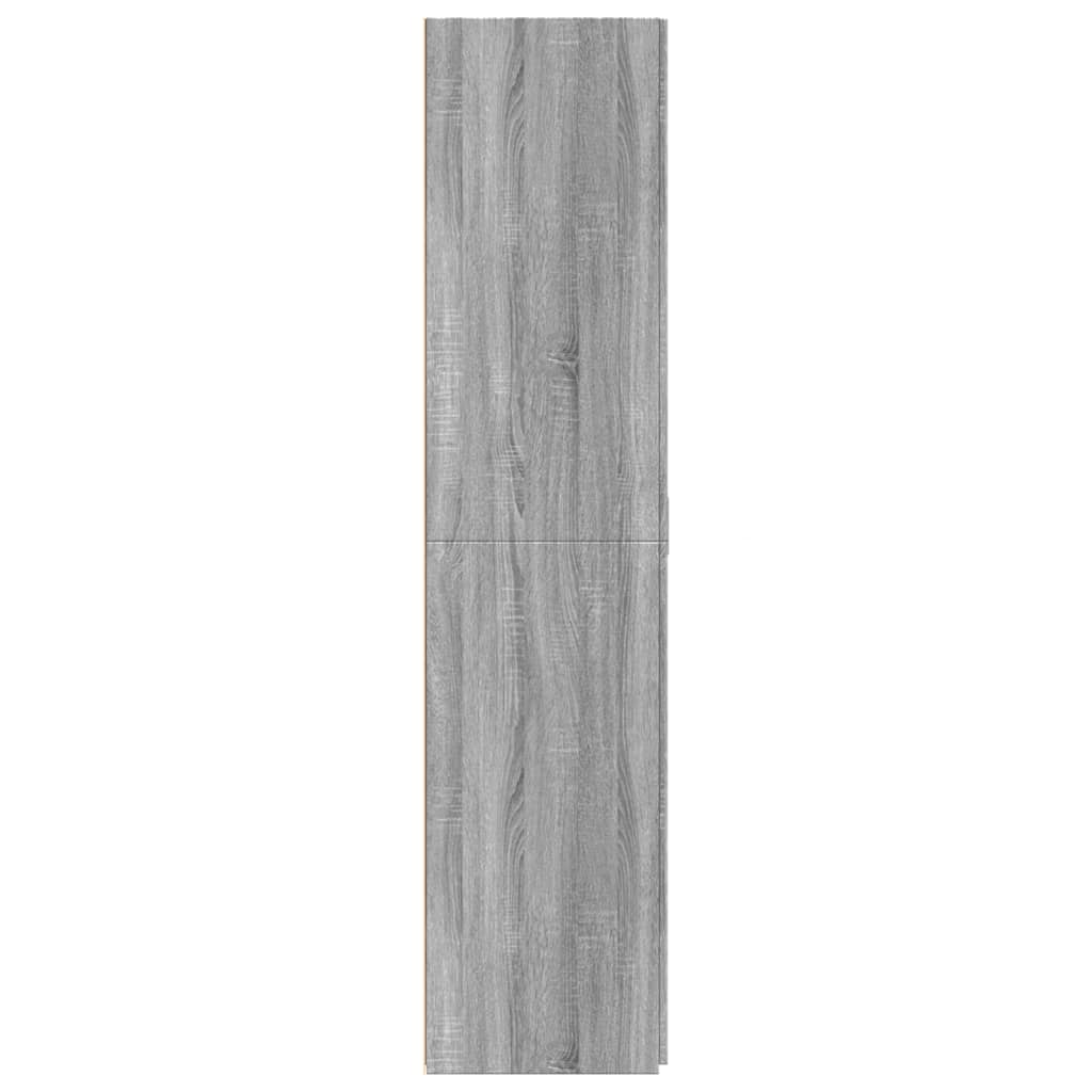 Buffet haut sonoma gris 80x42,5x185 cm bois d'ingénierie - XIOS
