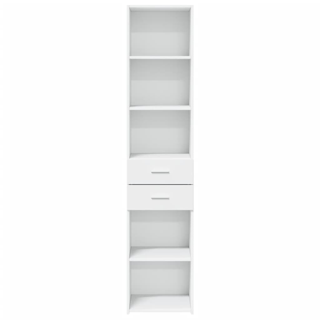 Buffet haut blanc 40x42,5x185 cm bois d'ingénierie - XIOS