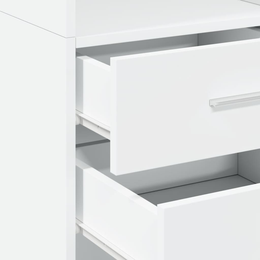 Buffet haut blanc 40x42,5x185 cm bois d'ingénierie - XIOS