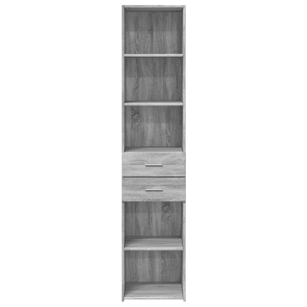 Buffet haut sonoma gris 40x42,5x185 cm bois d'ingénierie - XIOS