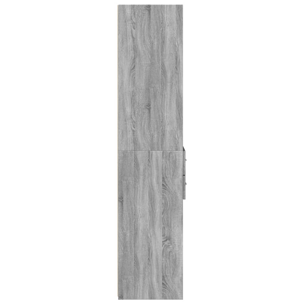 Buffet haut sonoma gris 40x42,5x185 cm bois d'ingénierie - XIOS