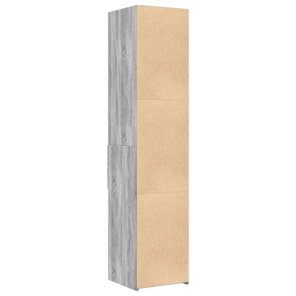 Buffet haut sonoma gris 40x42,5x185 cm bois d'ingénierie - XIOS