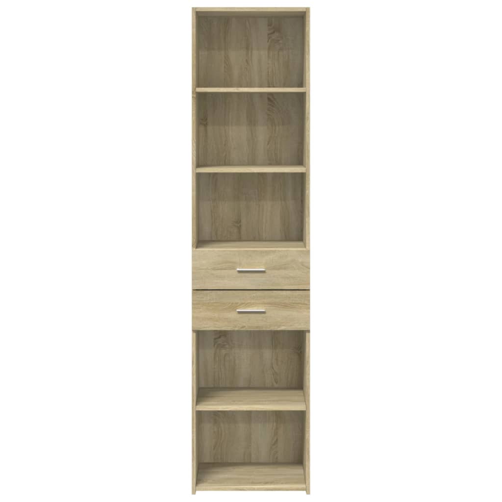 Buffet haut chêne sonoma 45x42,5x185 cm bois d'ingénierie - XIOS