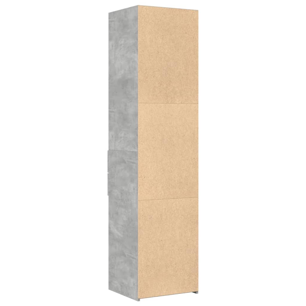 Buffet haut gris béton 45x42,5x185 cm bois d'ingénierie - XIOS