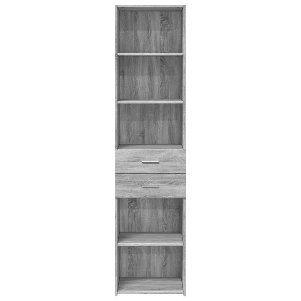Buffet haut sonoma gris 45x42,5x185 cm bois d'ingénierie - XIOS