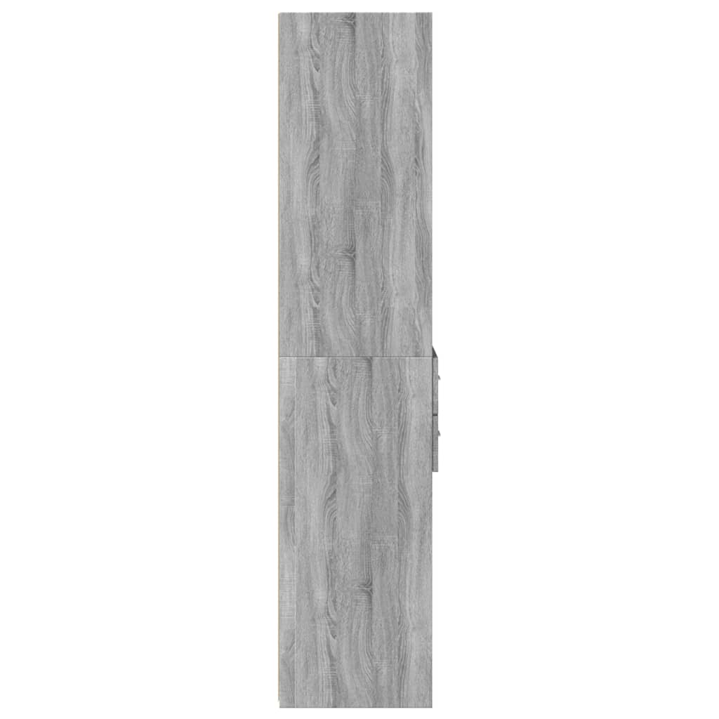 Buffet haut sonoma gris 45x42,5x185 cm bois d'ingénierie - XIOS